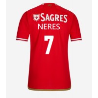 Benfica David Neres #7 Hjemmedrakt 2023-24 Kortermet